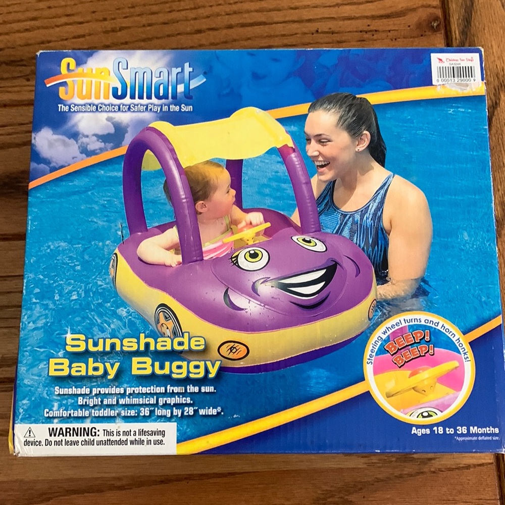 Sunshade baby buggy pool float